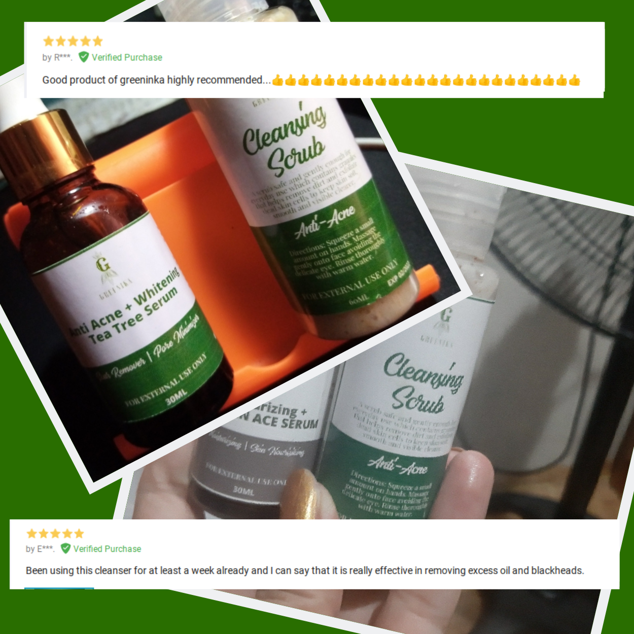 Greenika Anti Acne Black Heads Remover Cleansing Facial Scrub