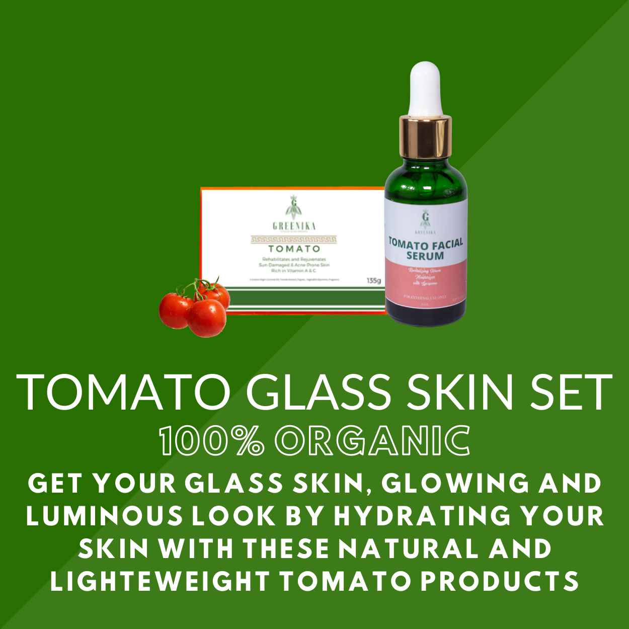 Greenika Tomato Combo Clarifying Tomato Soap and Serum