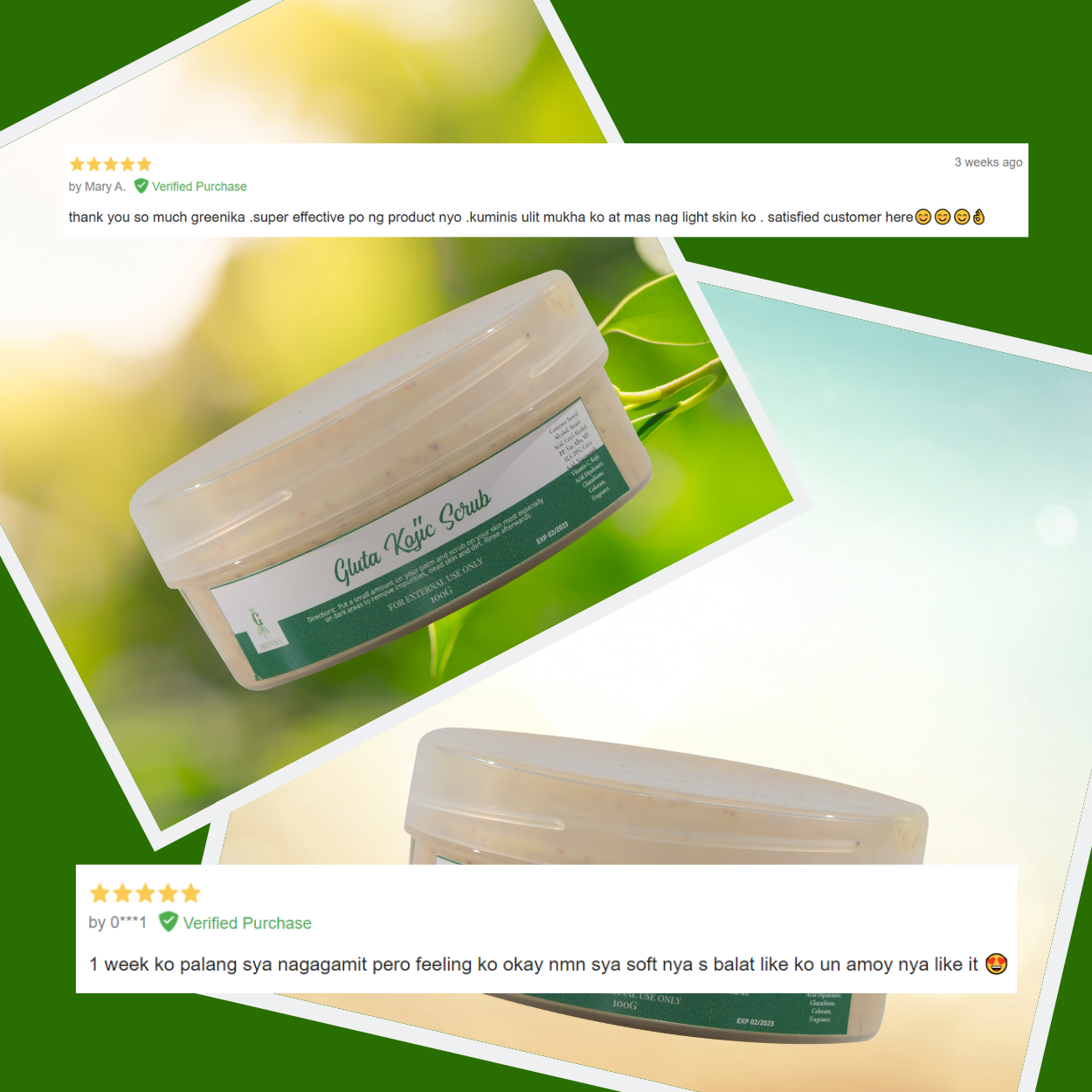 Greenika Gluta Kojic Face and Body Scrub