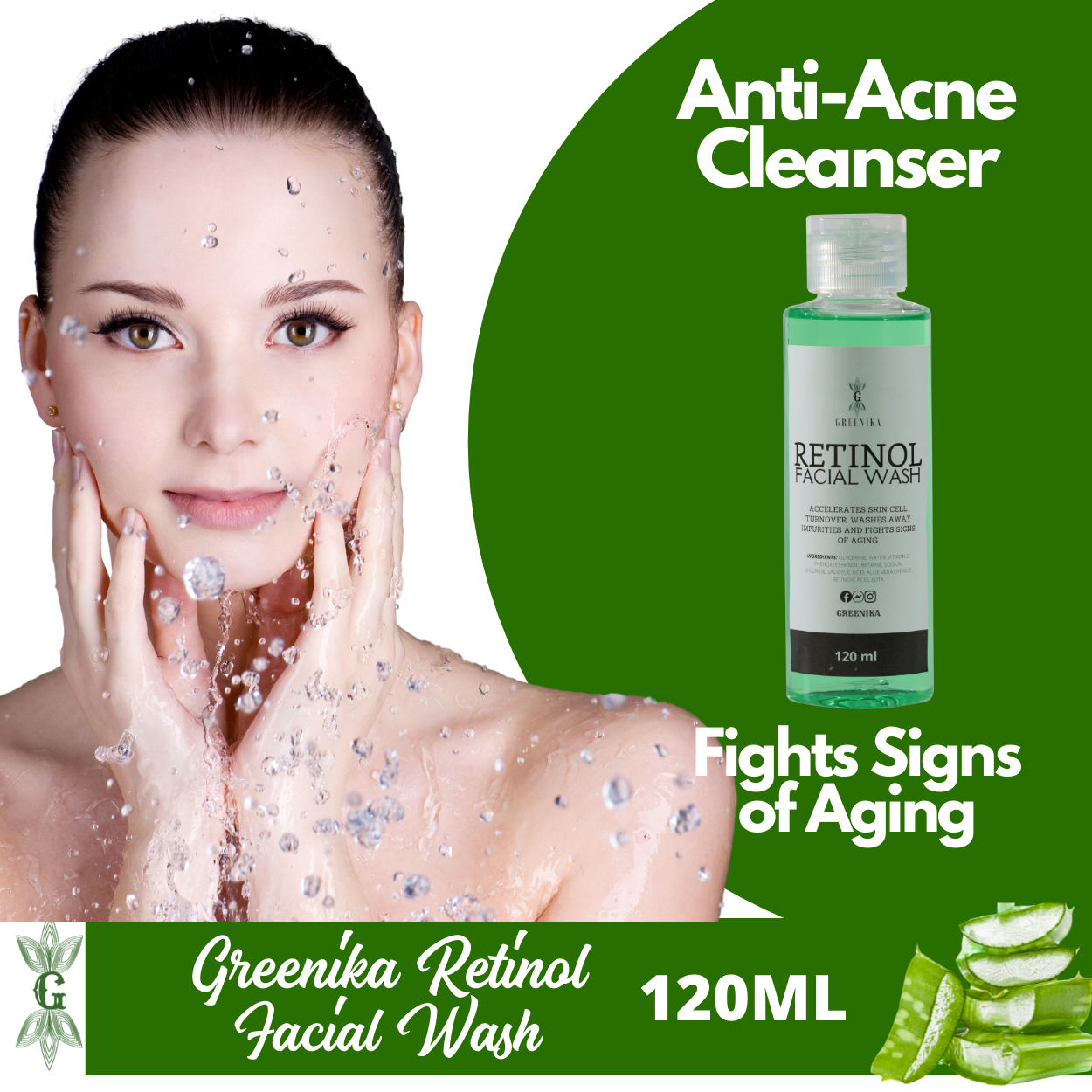 Greenika Retinol Facial Wash