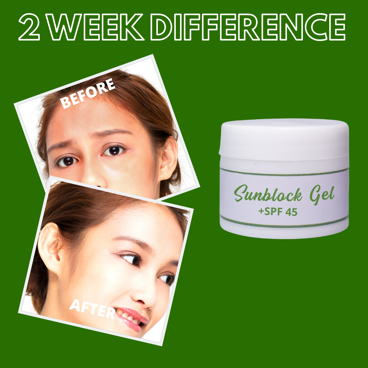 Greenika Face Sunblock Gel Facial Sunscreen with SPF45