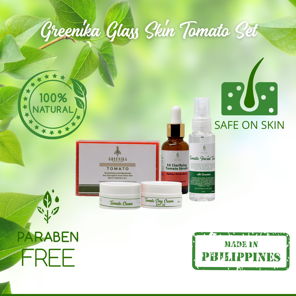 Greenika Tomato Glass Skin Set