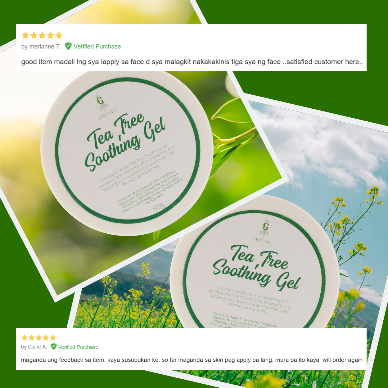 Greenika Tea Tree Gel with Aloe Vera Extract