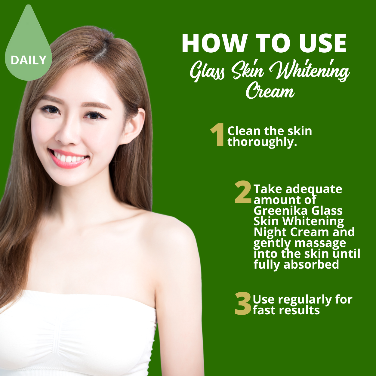 Greenika Glass Skin Facial Moisturizing Cream