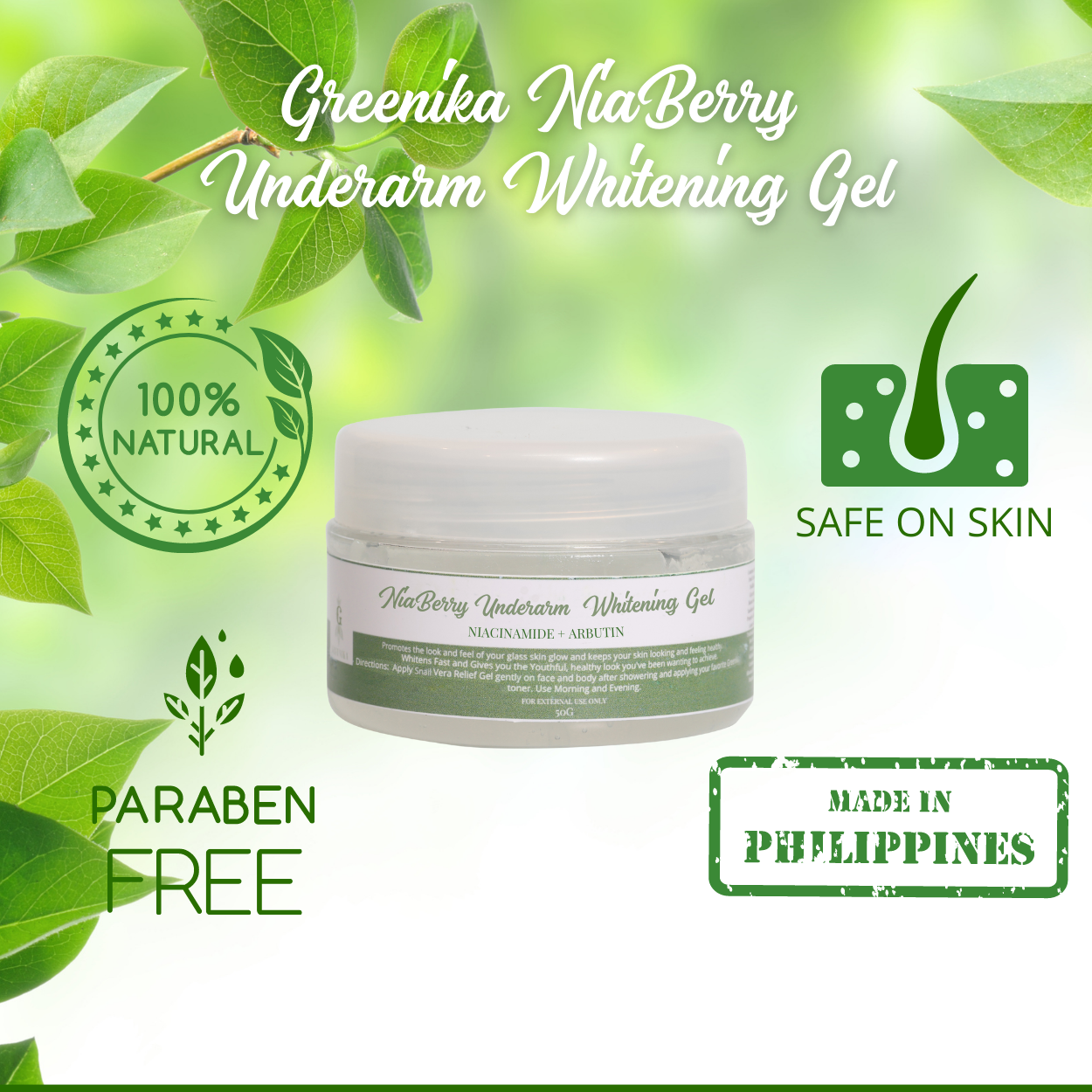 Greenika Niaberry Underarm Whitening Gel
