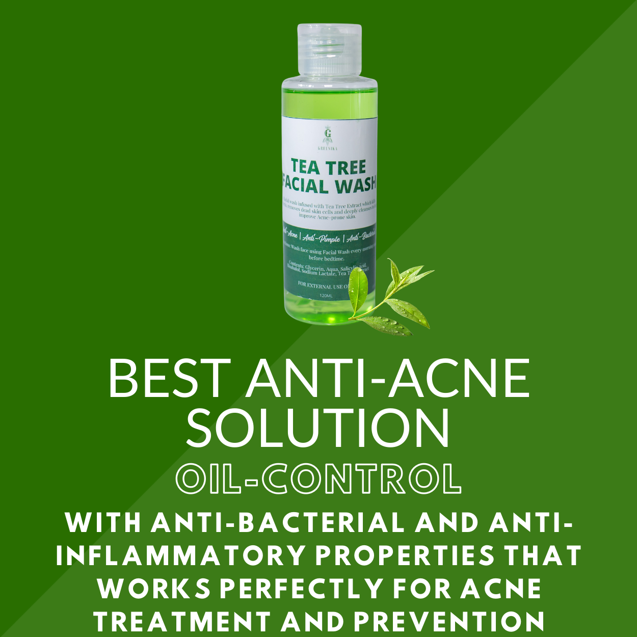 Greenika Tea Tree Anti Acne Facial Cleanser