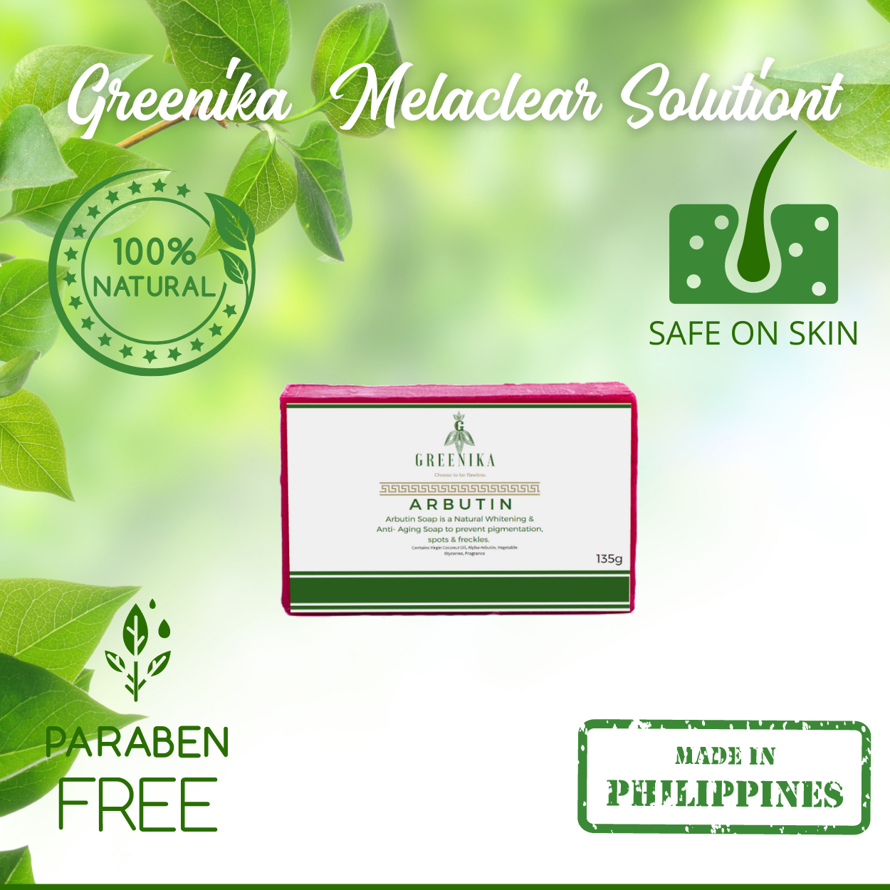 Greenika Premium Organic Alpha Arbutin Soap