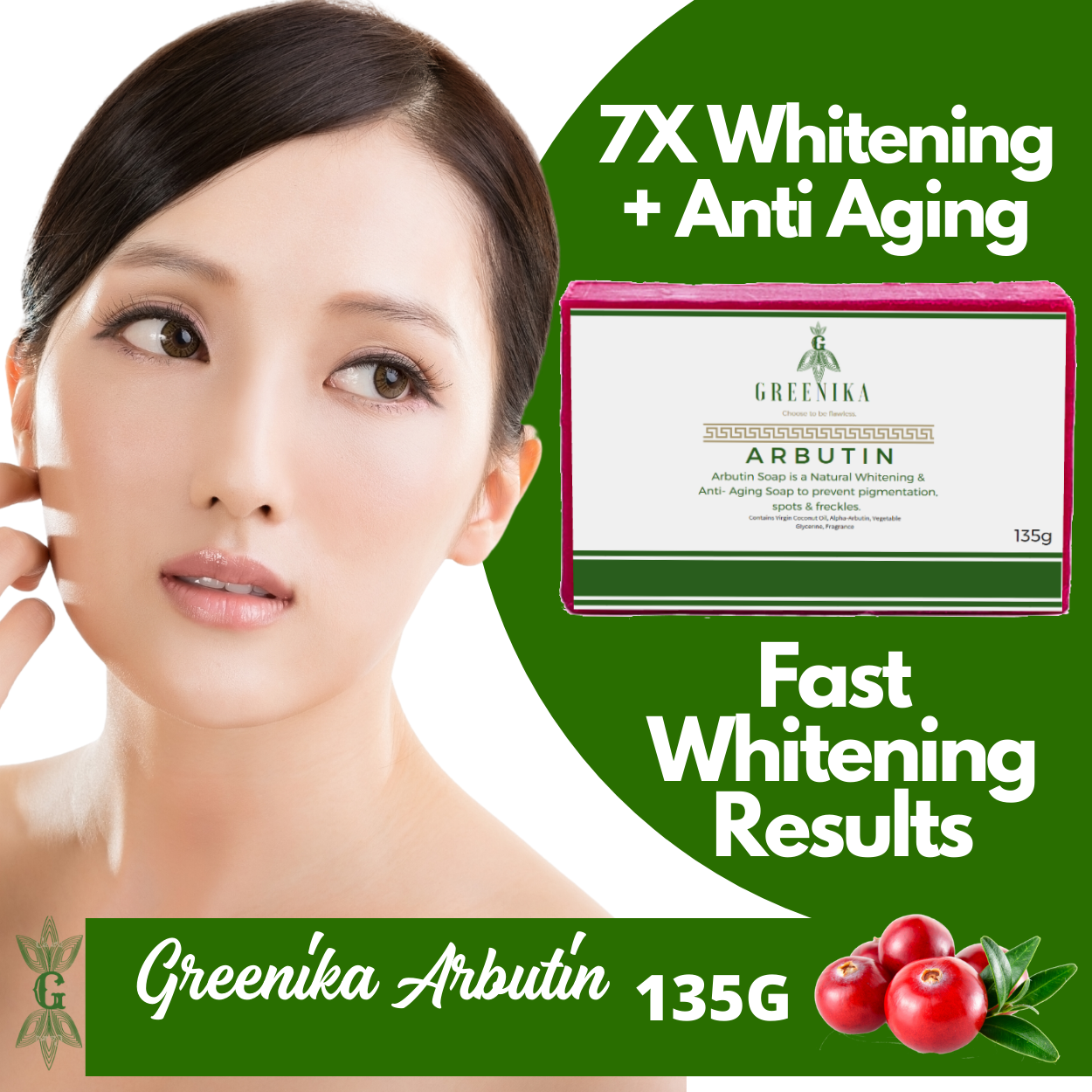 Greenika Premium Organic Alpha Arbutin Soap