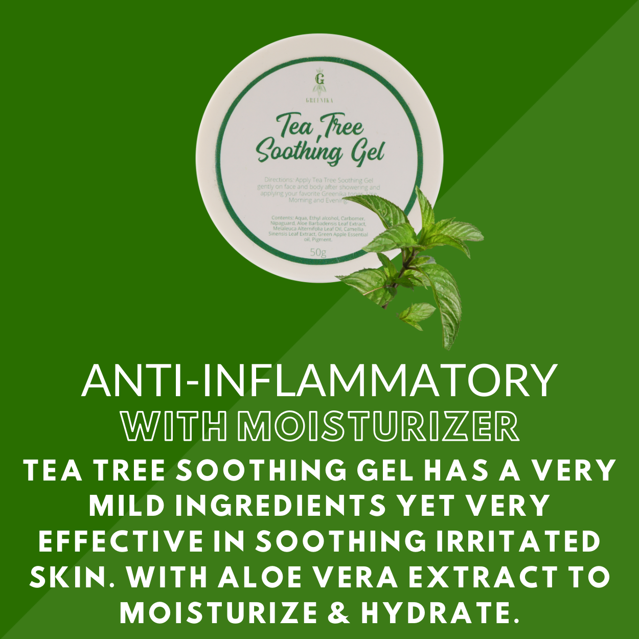 Greenika Tea Tree Gel with Aloe Vera Extract