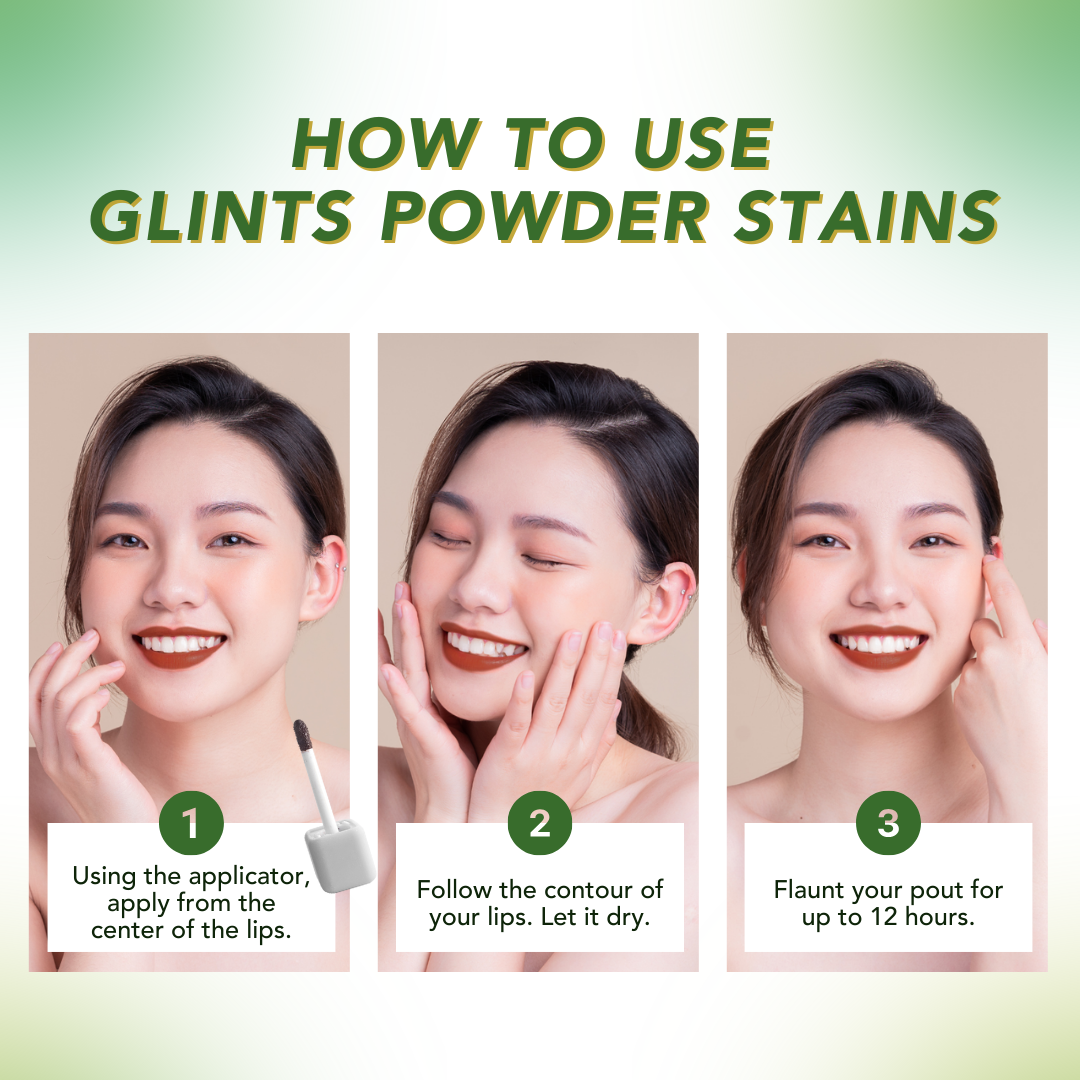 Glints Powder Stains Lip Tint Matte Liquid