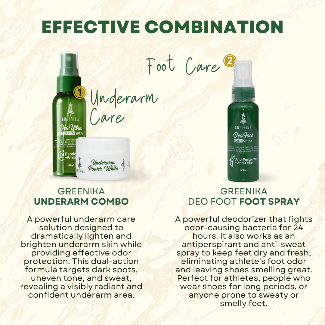 Greenika Whitening Underarm Combo - Cream + Spray