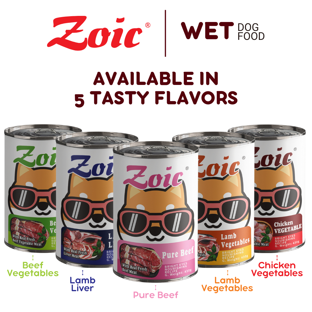 430g Zoic Chicken Vegetable Dog Wet Food in Can