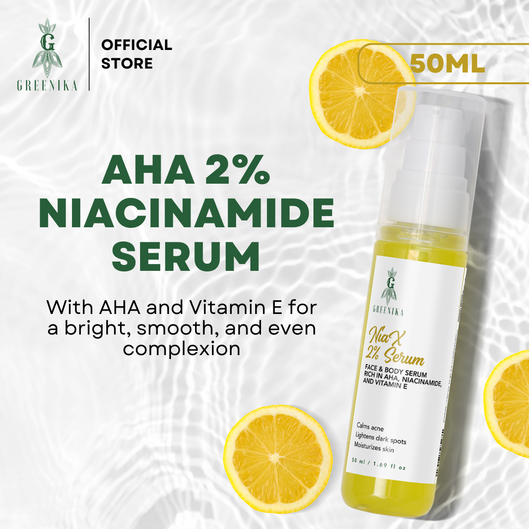 Greenika Extra Strength AHA Whitening Serum with 2% Niacinamide