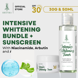 Greenika 100ML Intensive Whitening Toner + 30G Intensive Whitening Cream with SPF 30