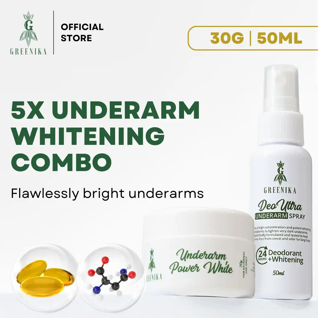 Greenika Whitening Underarm Combo - Cream + Spray