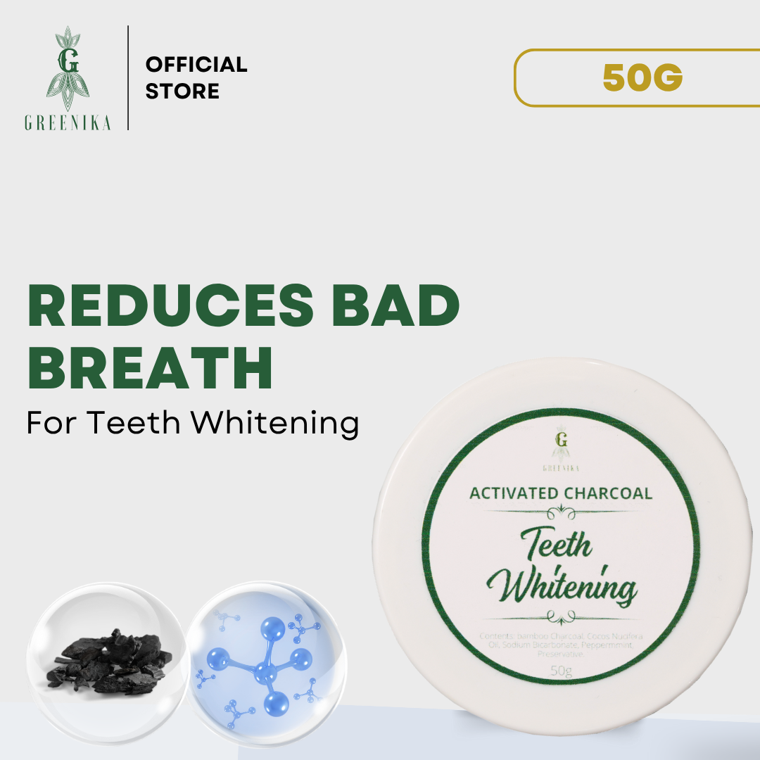 Greenika Teeth Whitening Powder with Free Toothbrush