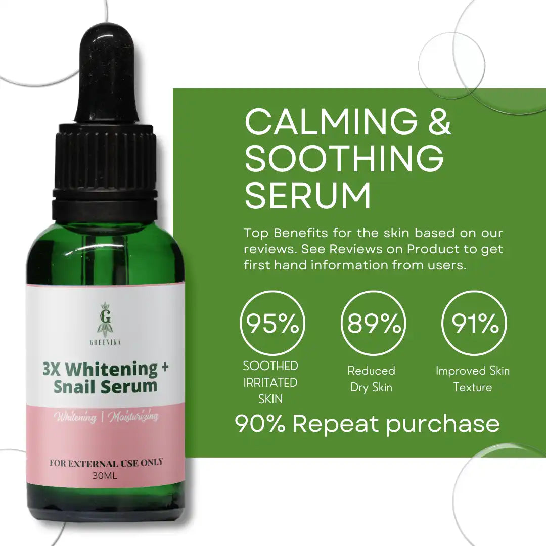 Greenika Moisturizing Snail Slime Face Serum 15mL