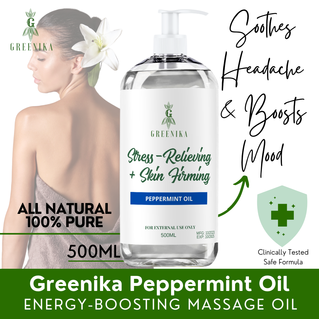 250ML Greenika Peppermint Massage Oil