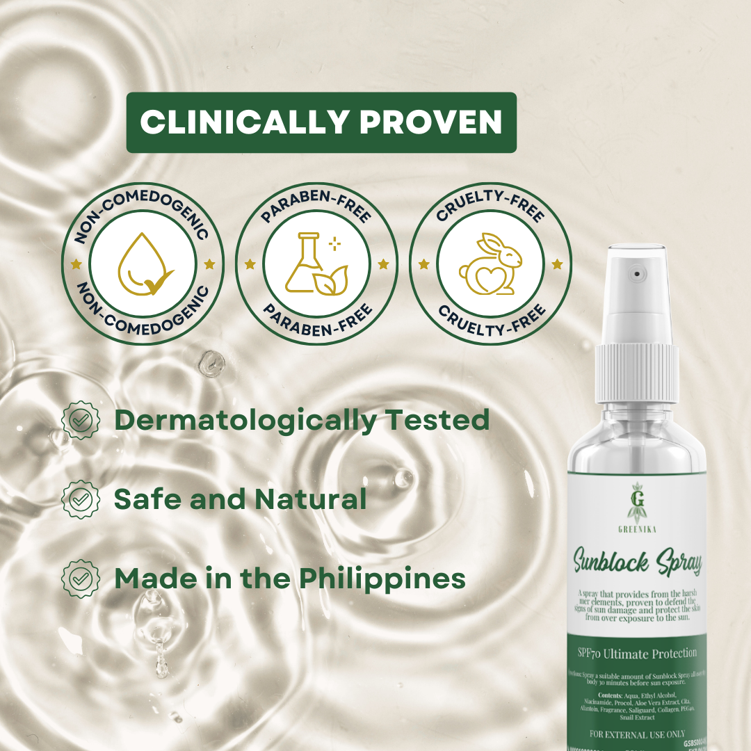 Greenika Sunblock Spray For Face and Body with SPF70