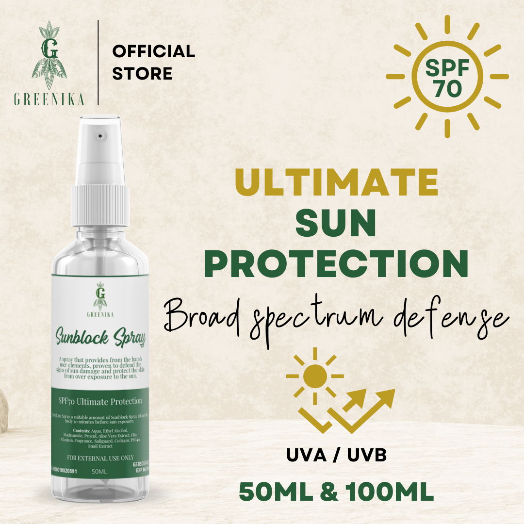 Greenika Sunblock Spray For Face and Body with SPF70