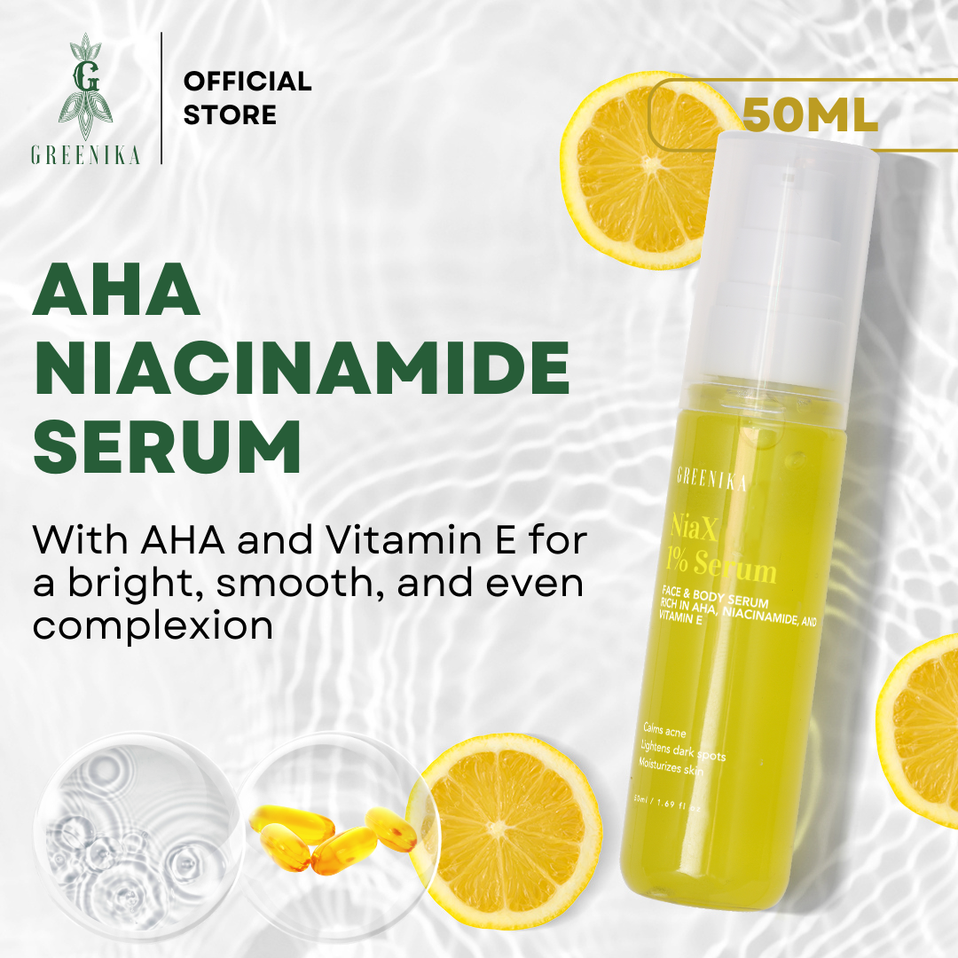 Greenika AHA Face Whitening Niacinamide 1% + Vitamin C Serum