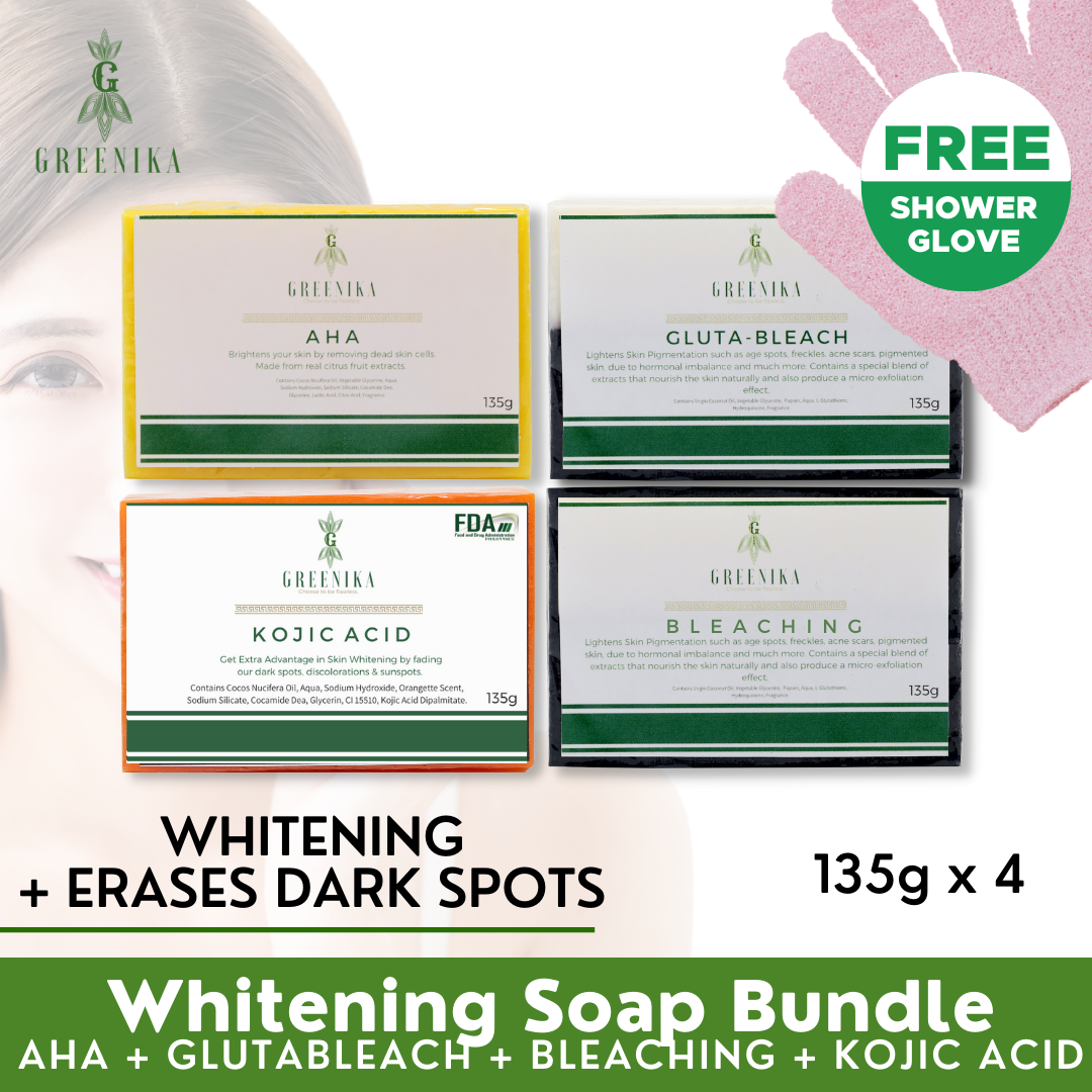 135G Premium Whitening Soap Bundle with FREE Shower Glove