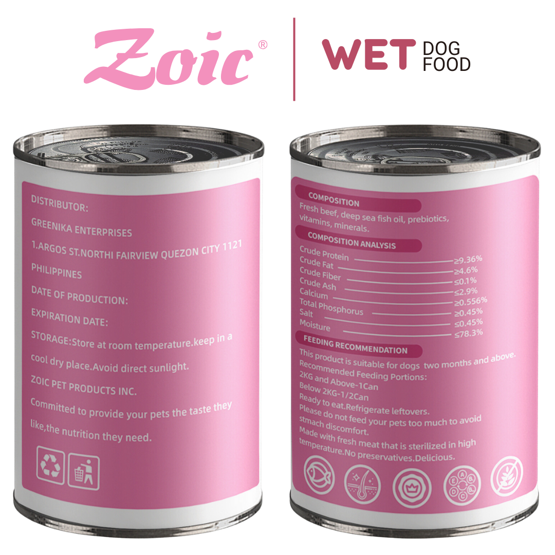 430g Zoic Pure Beef Dog Wet Food in Can