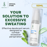 [ DEODORANT SERUM ] Greenika SweatStop Serum Armpit Serum for Whitening Antiperspirant Armpit Whitening Serum Underarm Whitening Serum Deodorant for Men Deodorant for Woman Deodorant Whitening Underarm Deobleach Anti-Odor Deo Anti Sweat Deodorant