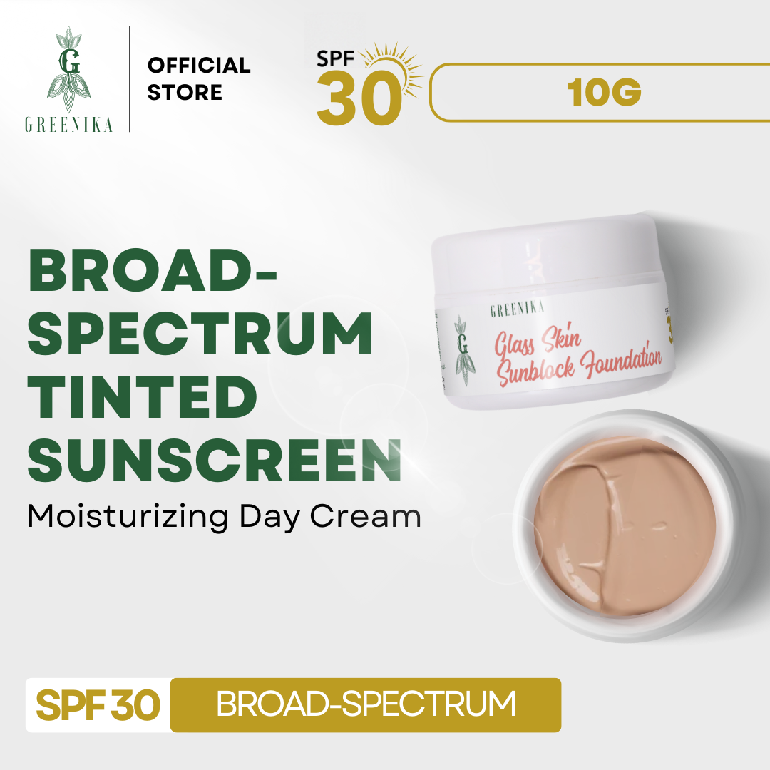 Greenika Glass Skin SPF30 Sunblock Foundation Moisturizer