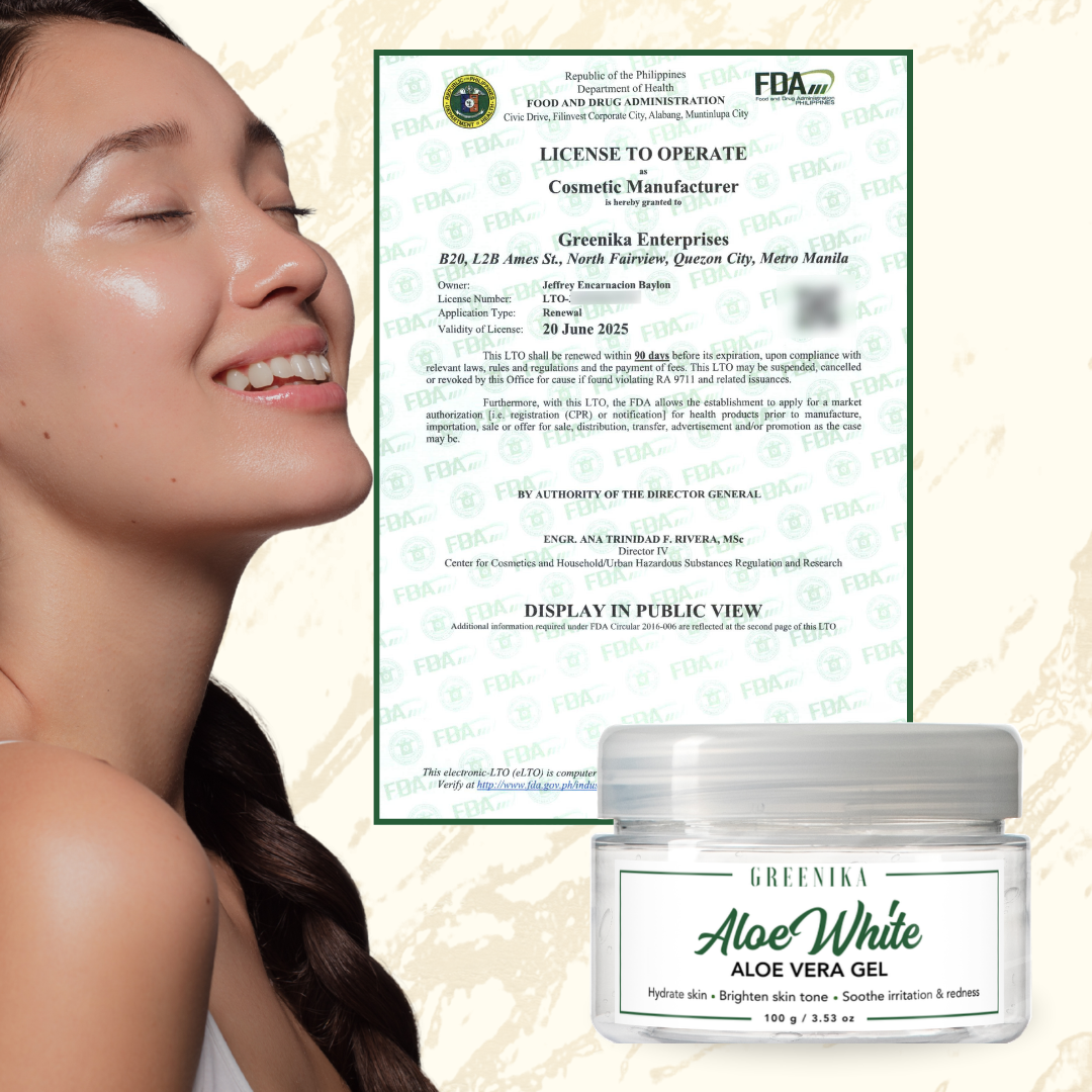 Greenika Aloe Vera Gel Whitening & Moisturizer for Face and Body
