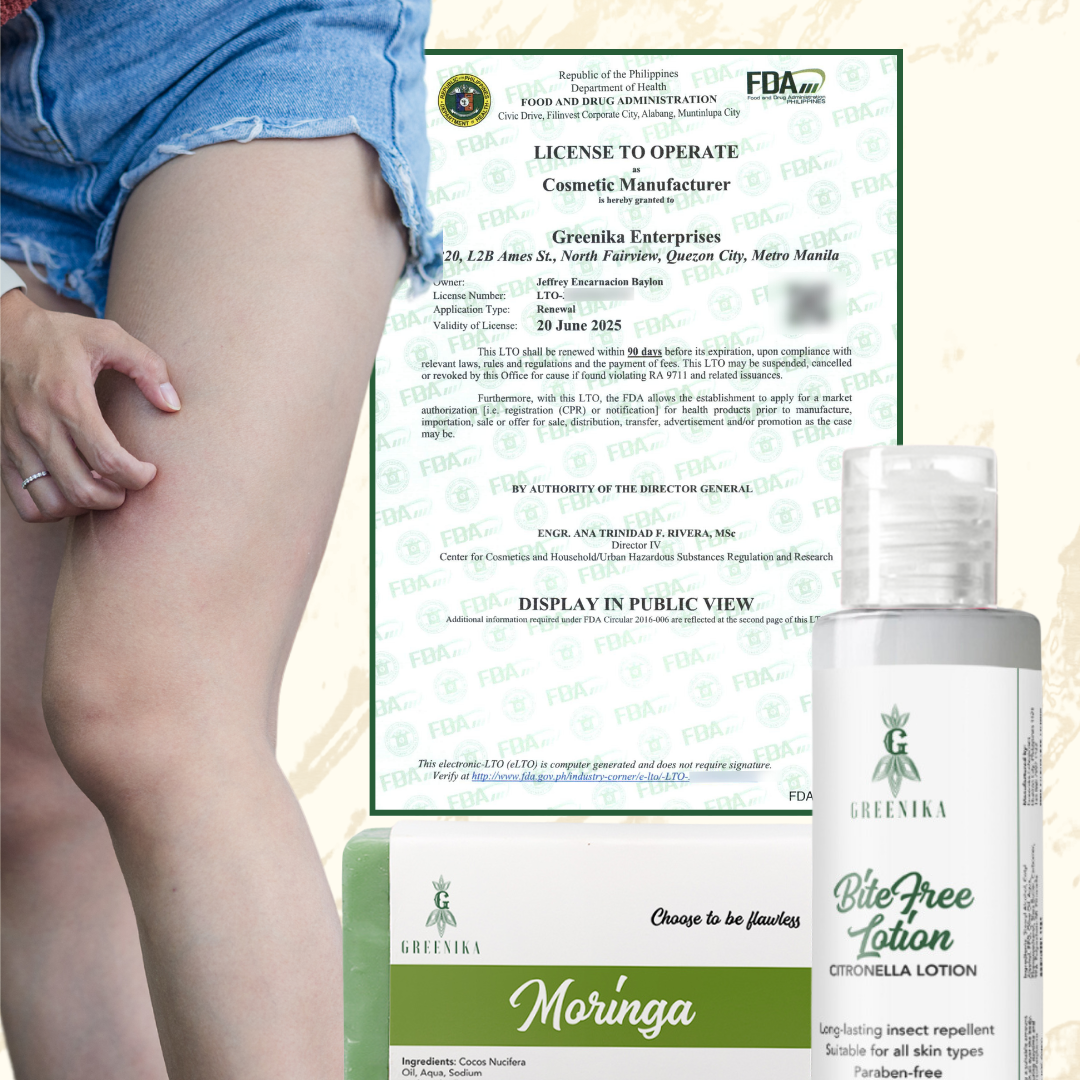 Greenika Bitefree Citronella Lotion + Moringa Soap Combo