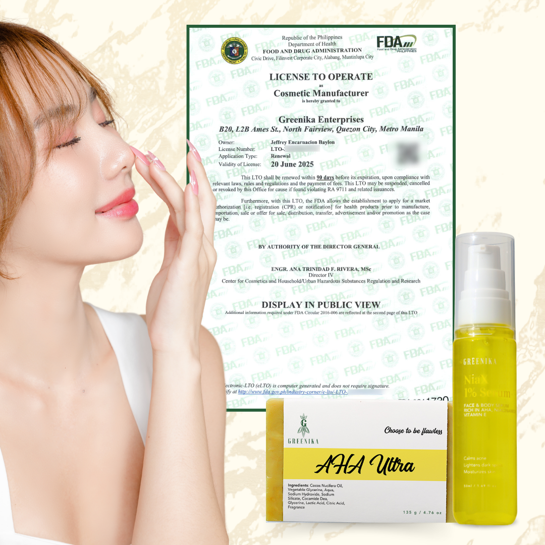 Greenika AHA Combo Face Whitening Serum & AHA Soap Set