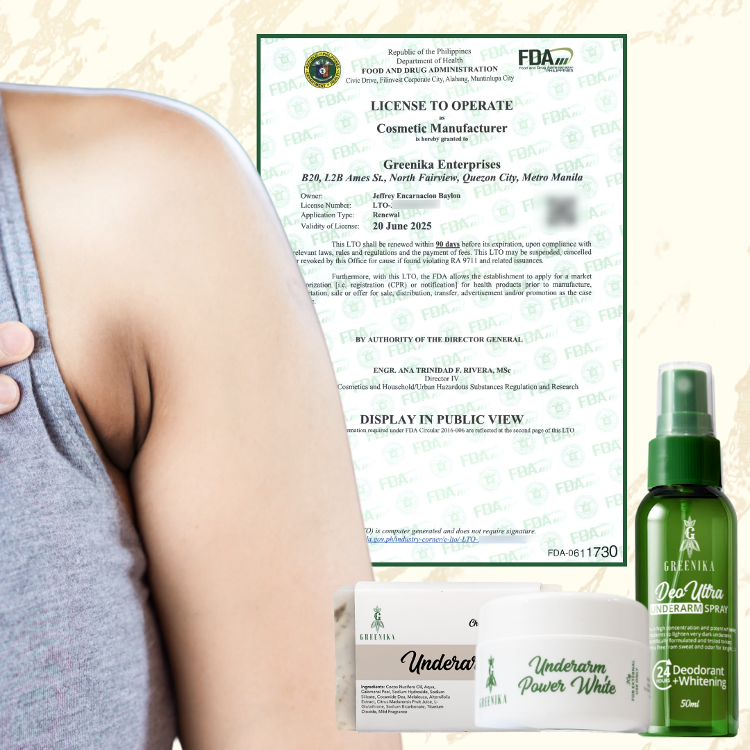 Greenika Underarm Whitening + Deodorant Set