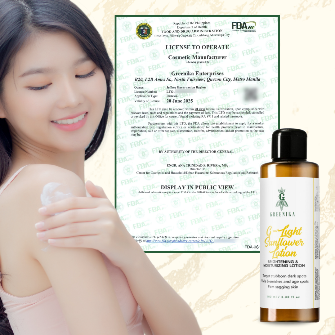 [ WHITENING + DARK SPOT CORRECTOR ] Greenika G-Light Sunflower Lotion