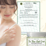 Greenika Tea Tree Anti Acne Anti Pimple Refined Salt Face and Body Scrub