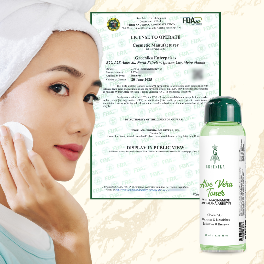 Greenika Aloe Vera Facial Toner Rich in Vitamin E