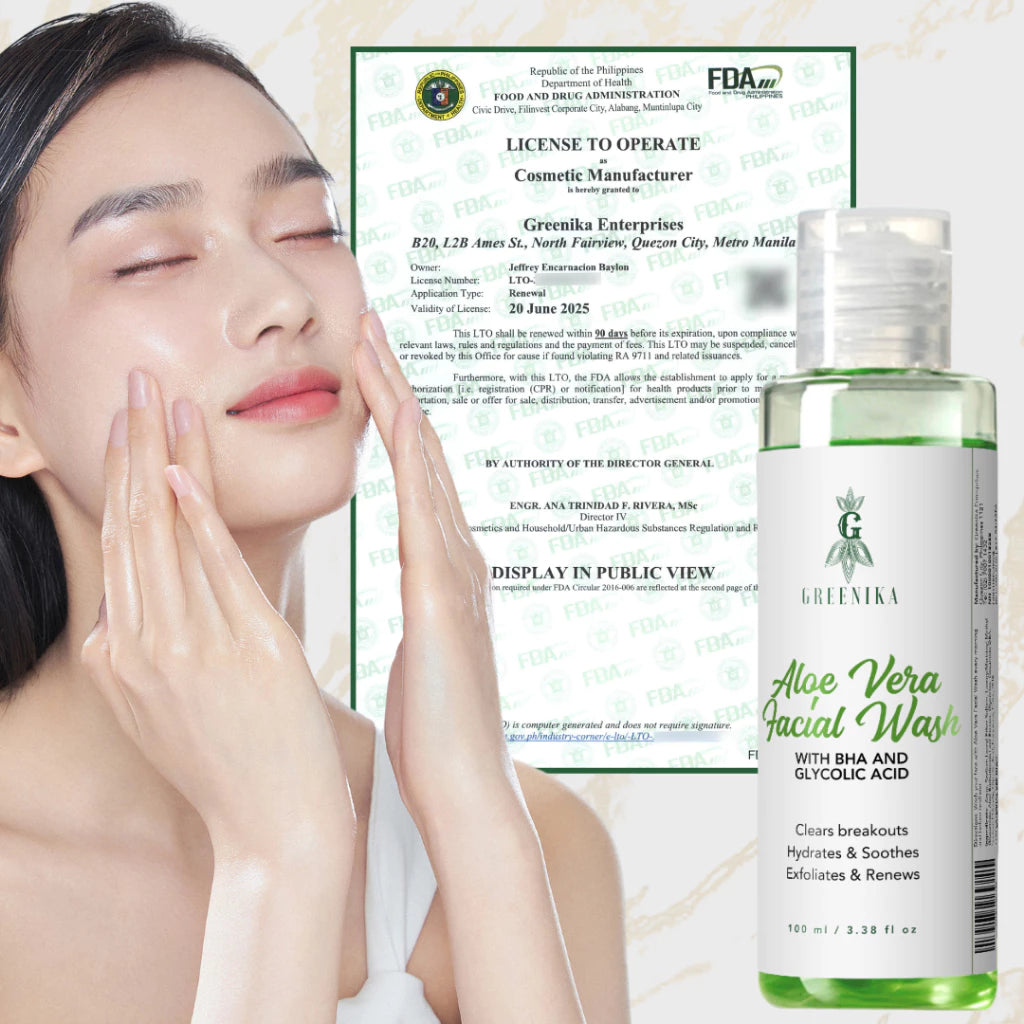 Greenika Aloe Vera Facial Wash with Vitamin E