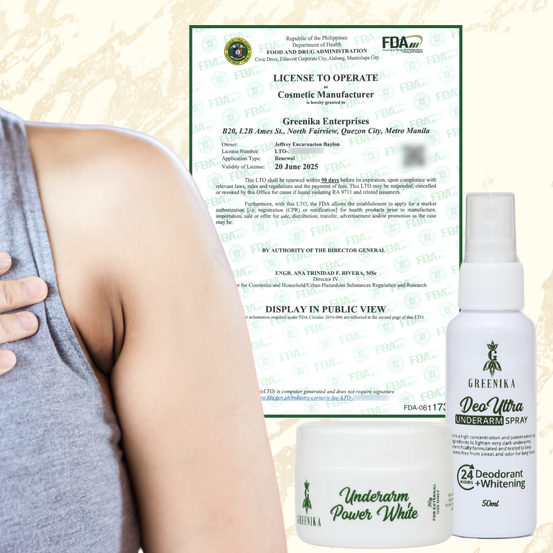 Greenika Whitening Underarm Combo - Cream + Spray