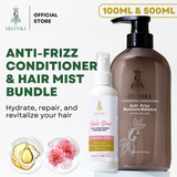 Greenika 500ML Anti-Frizz Conditioner & 100ML Hair Mist Bundle