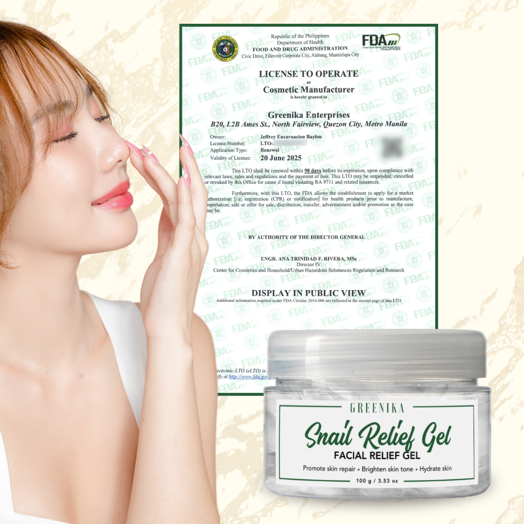 Greenika Snail Relief Gel with Soothing Aloe Vera Gel Extract