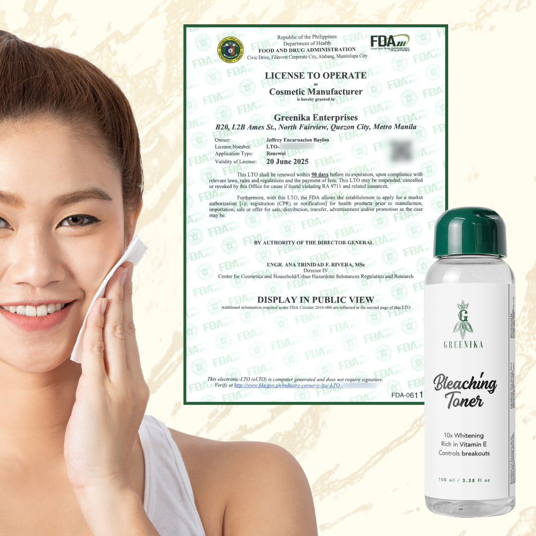 Greenika Bleaching Whitening Toner Solution