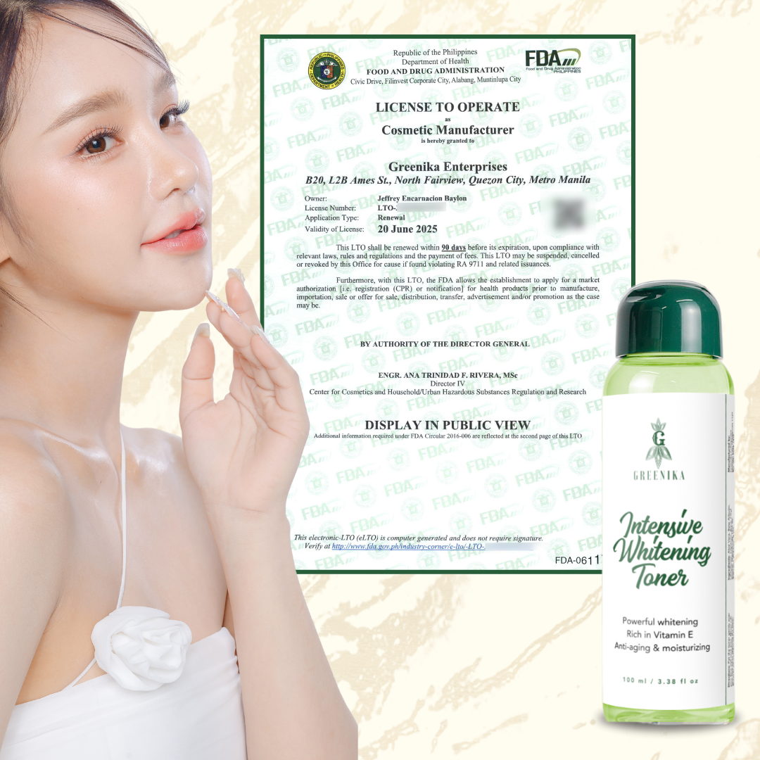 Greenika Intensive Whitening Toner for Face