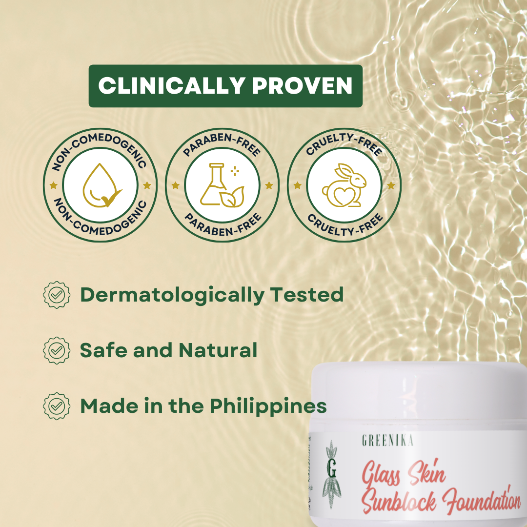 Greenika Glass Skin SPF30 Sunblock Foundation Moisturizer