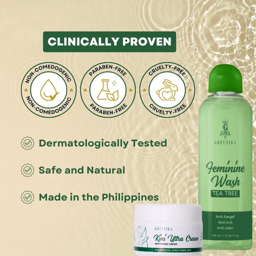 Greenika Tea Tree Feminine Wash + Kini Ultra Cream Combo