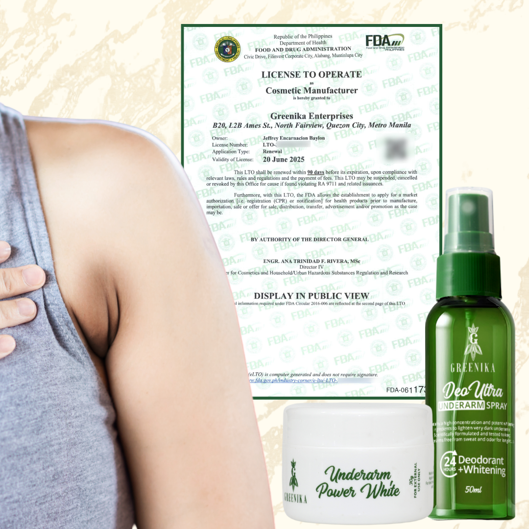 Greenika Whitening Underarm Combo - Cream + Spray