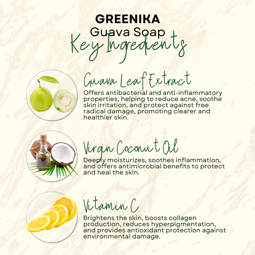 Greenika Organic Herbal Guava Extract Soap