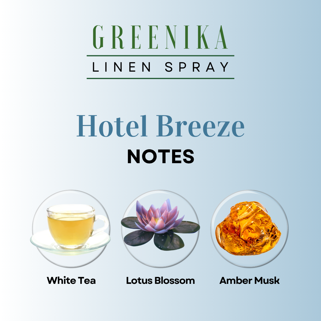 Greenika Linen Mist Spray Hotel Breeze Scent / White Tea Scent