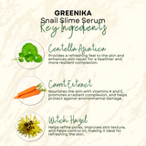 Greenika Moisturizing Snail Slime Face Serum 15mL