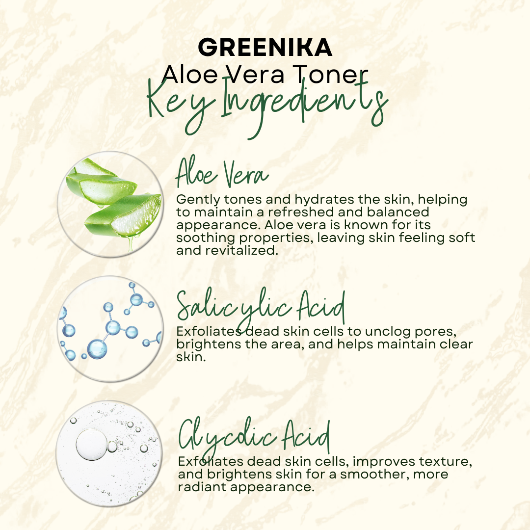 Greenika Aloe Vera Facial Toner Rich in Vitamin E