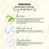 Greenika Aloe Vera Facial Toner Rich in Vitamin E